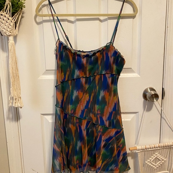 colorful urban outfitters mini dress - Picture 1 of 3
